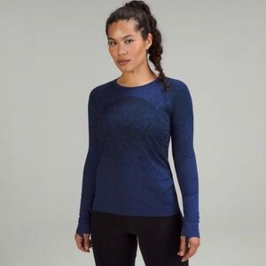 Lululemon Swiftly Tech Long Sleeve Shirt 2.0 Gradient Block Psychic True Navy 2